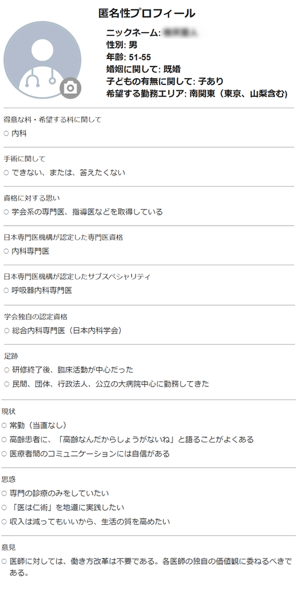 プロフィール例2