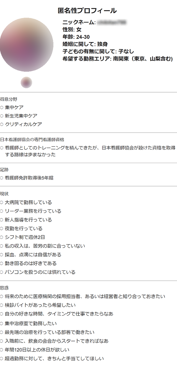 プロフィール例2